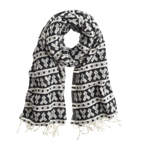 NWT J. Crew Geo-Print Scarf item B0059 - Picture 1 of 3